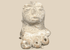 Pre-Columbian terracotta female figure fragment with prominent headdress and stylized facial features, Mesoamerica, circa 300 BCE–600 CE.