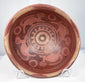 Ancient Colombian or Ecuadorian Nariño bowl with hand-painted geometric motifs and distinctive animal iconography.