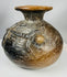 Pre-Columbian Central American vessel with geometric band and relief design