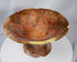 Pre-Columbian ceremonial bowl with flared basin, hollow pedestal foot, and hand-painted geometric patterns.