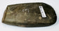 Small ancient Andean stone axe circa 200–800 AD with heavily worn edge, aged patina, and original archaeological tag.