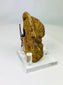 Three-quarter view of Pre-Columbian bust revealing craftsmanship and natural patina.