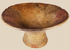 Ancient Pre-Columbian terracotta pedestal vessel with geometric painted decoration
