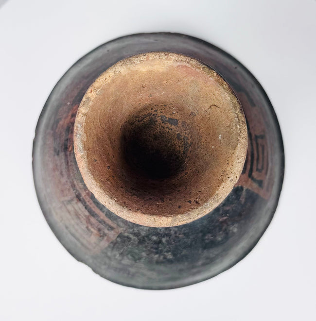 Pre-Columbian | Terracotta Pedestal Vessel with Geometric Motifs | Circa 500 BCE–1200 CE