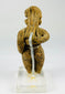 Ancient Mesoamerican terracotta burial figure mounted for display, circa 300 BCE–500 CE