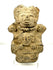 Pre-Columbian Veracruz dual-figure ceramic effigy with stacked figures and textured headdress