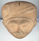 Classic Veracruz hollow ceramic Sonriente head with preserved headdress decoration and age-related patina