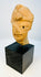 Side profile of ancient West Mexican terracotta head with visible age wear