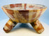 Pre-Columbian West Mexican tripod bowl with painted red and cream striping
