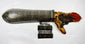 19th century Persian warrior’s arm guard gold koftgari steel bazu band