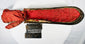 Underside View of Persian Qajar-era steel bazu band 19th century with gold koftgari inlay