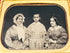 Antique family ambrotype with gilt brass mat, preserver, and original presentation case