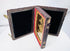 Victorian cased ambrotype with women wearing gingham dresses and an elaborate bonnet