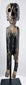 Early 20th-century Rapa Nui-inspired wooden figure with elongated skeletal form