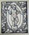 German devotional woodcut showing Christ carrying the Cross of Redemption within a radiant mandorla.