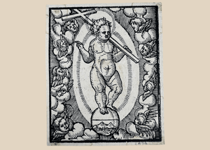 Rare German Renaissance Salvator Mundi Woodcut | Circa 1560–1580