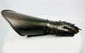Medieval-style forged steel gauntlet, 16th–17th-century design, shown angled with articulated fingers.