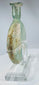 Ancient Roman glass flask used for oils or perfumes with visible pontil evidence