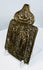 Historic Russian Orthodox devotional icon cast in bronze with traces of enamel and richly detailed religious imagery.
