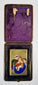 19th century enamel religious plaque with Madonna and Child
