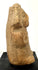 Side profile of Pre-Columbian terracotta seated woman with flaring headdress