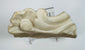 18th-century Sicilian marble altar fragment with scrolling volutes and decorative rosette motif.