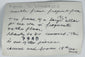 Reverse of provenance postcard with handwritten notes relating to the San Domenico marble fragment and its discovery.