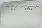 Back of original provenance postcard containing collector annotations and historical information regarding the fragment.