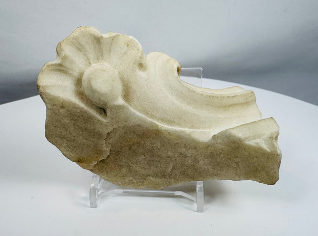 Architectural relic from Sicily displaying fine Baroque stone carving and ecclesiastical ornamentation.