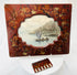 Meiji period Japanese lacquer artwork with gilt frame and insect motif counter