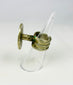 Antique European ring from late 1800s showcasing rosette motif and tapered band.