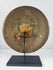 Mughal to 19th-century Dhal shield with steel construction, interior handles, and knuckle-guard cushion