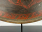 Antique Indian or Persian steel shield with damascened floral motifs and original interior grips