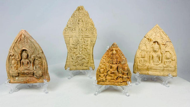 Southeast Asian | Terracotta Buddhist | Votive Plaques | Circa 14th-18th Century