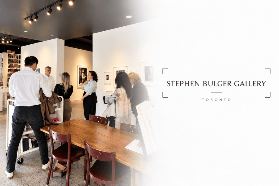 Relic & Rarity visit to Stephen Bulger Gallery in Toronto, showing guests viewing historic and contemporary photography inside the gallery.