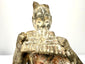 Close-up detail of terracotta court musician head and pan flute