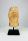 Bura terracotta head with stylized lips flat nose and rear ornamentation