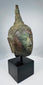 Medieval Thai bronze Buddha sculpture mounted on a custom display stand