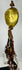 Gilt bronze Tibetan guardian mask with traditional textile suspension