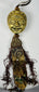 Antique Tibetan devotional hanging with gilt bronze protective mask