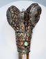 Tibetan Kangling Ritual Horn Crafted from Human Femur with Ornate Metalwork