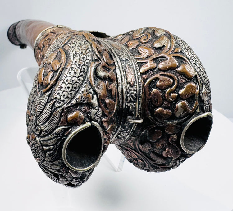 Antique Tibetan Kangling Human Femur Trumpet | Himalayan Buddhist Ritual Artifact
