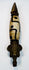 Detailed Tibetan phurba pendant with suspension loop, decorative collars and aged metal patina