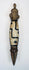 Tibetan Vajrayana-inspired miniature phurba with carved bead and guardian face terminal