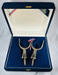 Traditional South American spurs with detailed chasing and presentation case