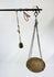 Antique forged iron steelyard scale with engraved calibration notches