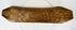 Flat top perspective of carved fish drum revealing surface patterns and triangular engravings