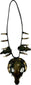Indigenous ceremonial necklace made of twine with wild dog cranium, rodent skulls, and pig teeth, ethnographic tradition