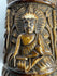 Antique Tibetan ritual prayer wheels carved from human bone with sacred Buddhist imagery