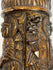 Antique Tibetan human bone prayer wheels with carved Buddha figures and Sanskrit inscriptions